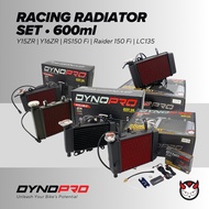 DYNOPRO RACING RADIATOR ASSY 600ML YAMAHA (135LC / Y15 / Y16) , HONDA (RS150 / RSX)