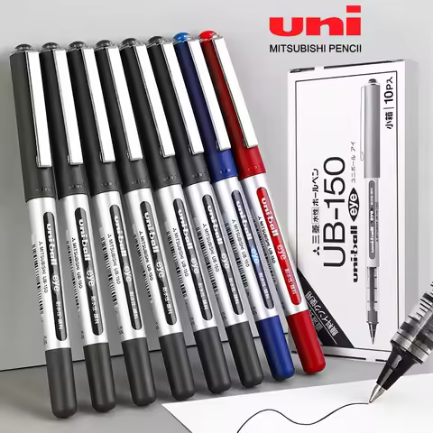 uni-ball Eye Micro Gel Pens, 0.38/0.5mm Large Capacity UB-150 Straight Liquid Ballpoint Pen, Writing