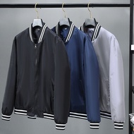 Wanglin Jaket Baseball ผู้ชาย Jaket Baseball Jaket Baseball เบสบอลในฤดูใบไม้ร่วงกับฤดูใบไม้ผลิลายทาง