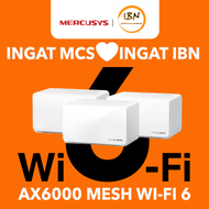 Mercusys  Halo H90X AX6000 2.5G Port Whole Home Mesh WiFi 6 Router Syste Powered by TP-LINK @ IBN