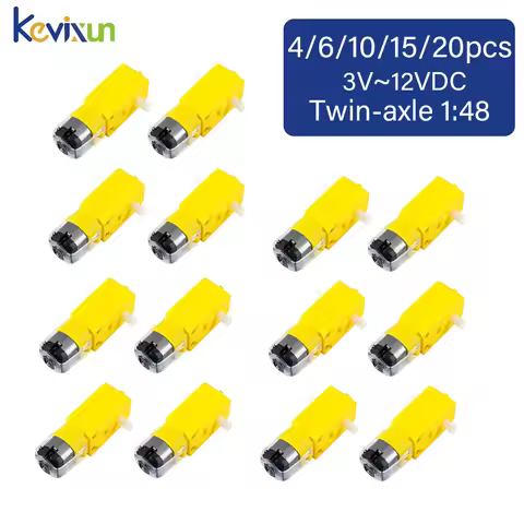 20-4pcs Dual Shaft TT Motor DC 3-12V Smart Car Robot Gear Motor Install EMC Smart Car Chassis Four D