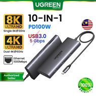 UGREEN USB C HUB 9 / 10 in 1 USB C to HDMI VGA Card Reader RJ45 3.5mm Audio Jack 100W / 60W PD Power