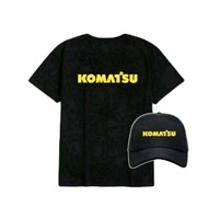 KOMATSU WRITING T-SHIRT WITH BONUS HAT KOMATSU SHORT-SLEEVED T-SHIRT WITH BONUS HAT / KOMATSU TSHIRT
