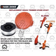 GRASS TRIMMER SPARE PART BLACK DECKER GL4525 STC1815 COVER CAP SPRING STRING REFILL SPOOL NYLON LINE