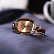 Julius Julius Genuine Product Simple Man-made Diamond Retro Ol Watch Waterproof Women's Watch Quartz Watch WOMEN'S Watch Leather Strap Watch