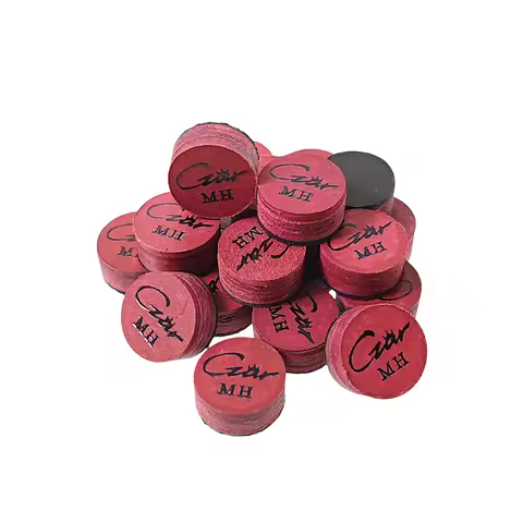 Cue Tip Medium-Hard 14mm Pool Cue Tips 6-Layer Leather Red Tips Billiard Rod Accessories Made In Tai