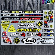 SHOEI Miếng Dán Mũ Bảo Hiểm Đề Can Trang Trí Ống Kính Arai GoPro Xe Máy Điện Phản Quang Chống Nước
