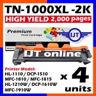 4x Compatible Laser Toner Cartridge TN-1000 TN1000 TN 1000 For Brother LaserJet MFC1810 MFC-1810 / M
