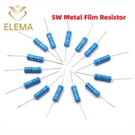 5W Metal Film Resistor 1R 3.3R 10R 33R 100R 220R 1K 2.2K 4.7K 10K 33K 220K 1M Ohm Accuracy 1% Five-C