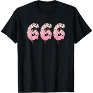 Men's cotton T-shirt 666 Team Satan in Pastel Kawaii Goth 666 T-Shirt