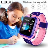 smartwatch นาฬิกาสมาร์ท LIGE Children learning smart watches IP67 super waterproof swimm bath wash LBS positioning smart watch Kids watch for boys girls Pink