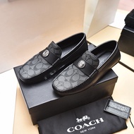 【 Original Quality 】 Fashion New Classic Coach Men Loafers Casual slip-on Leather shoes