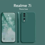 【Hot sale】For Realme 7i Case Fall prevention Silicone Full Case Classic Solid Color Phone Case Cover