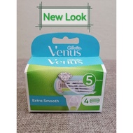 Gillette Venus Extra Smooth 5 Blades Refills Cartridges 4's