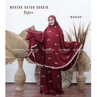 RAYON MUKENA DEWASA SAFIRA BORDIR KATUN JUMBO