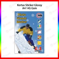Kertas Stiker A4 Glossy 145 Gsm SUN Photo Glossy Sticker