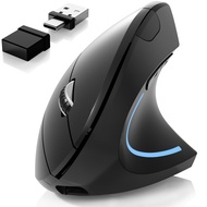 Ergonomic Mouse Wireless Bluetooth Rechargeable Vertical Mouse (Bluetooth 5.2+ USB-A & USB-C Receive