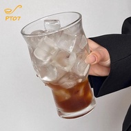pengtao07 600ml Glass Cup Internet Celebrity Wide Mouth Cup Coffee Cup Transparent Cotail Bar Drink 