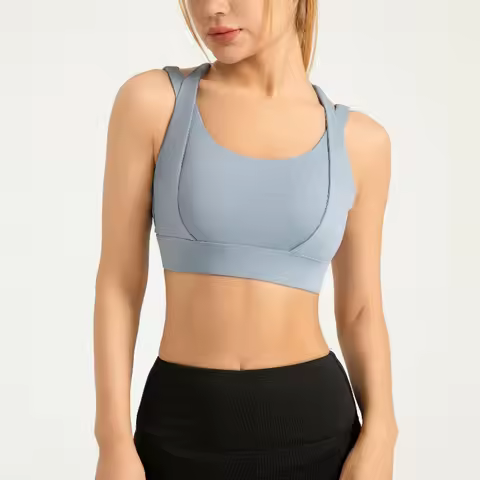 MIML Women's High-Intensity Sports Bra Shock-Proof Yoga Top with Straps Sporty Fitness Underwear for