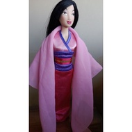 Disney Store Mulan doll mix match outfit Mattel no sleeves bonus matches pink shawl