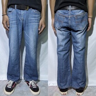 Celana Panjang Jeans Four Season Denim Blue Washed Fading Original 