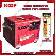 KOOP 6250W/6.25KVA Diesel Silent Generator KDF6700Q 186 FA | GF3-6.25kVA Free Extension Socket