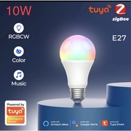 SMATRUL Tuya Zigbee 10W Smart Light Bulb E27 RGB LED Lamp Dimmable Timing with Smart Life APP Voice 