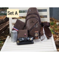 7 in 1 Set Lelaki Timberland Messenger Bag•Sling Bag•Wallet•Dompet