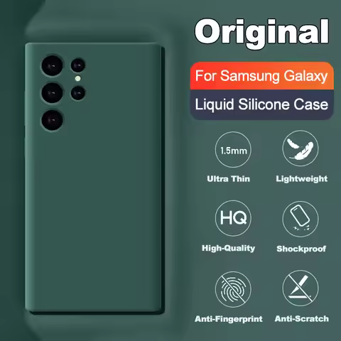 Luxury Original Liquid Silicone Case For Samsung Galaxy S23 S20 S21 S22 Ultra S10 Plus Fe A54 A53 A5