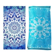 (KDWT) 2PCS Absorbent Quick-Drying Beach Towel Microfiber Yoga Sports Towel Swimming Towel Printed S