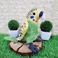 HIJAU Cockatoo Doll Budgie Green Doll Budgie Green Budgerigar Bird Doll