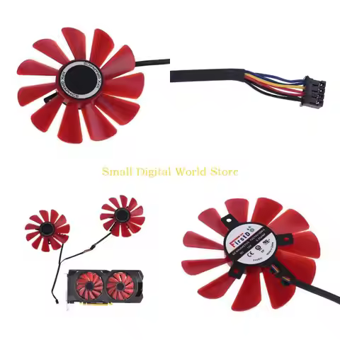 77UB 2pcs 85mm RX-570-RS RX-580-RS FD10U12S9-C Fan for XFX RX470 RX570 RX580 Video Graphics Card Coo