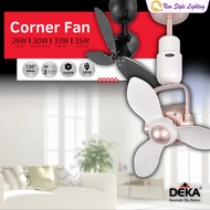 DEKA Corner Fan Ceiling Wall Fan Fiero TINY VIVI 16" MDC168 MEME DC Motor SIRIM Remote Control 120° 