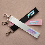 ATEEZ Laser Colorful Mobile Phone Strap Name Strip Keychain Mobile Phone Pendant ATINY Key Ring Mobi