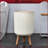 [SONONIA] Trash Can with Lid, Waste Basket, Large Capacity 8 L, Tall Foot Trash Can with Push Lid, T