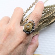 阿拉善瑪瑙純銀戒指