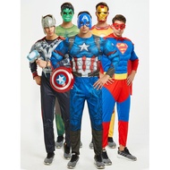 Cosplay Costume Fancy Dress Captain America Iron Man Green Giant Thor Hulk Adult
