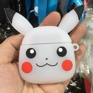 White Pikachu-shaped leather case for Aipod headphones - Free hanger