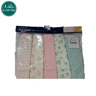 西松屋 - ELFINDOLL 5條裝女童內褲 | 三角褲 (間條, 碎花, 波點) - 100CM