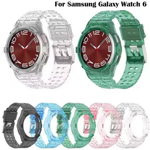 Transparent Strap For Samsung Galaxy Watch 6 Classic 47MM 43MM Watch 6 5 40mm 44mm Smart Wristband W