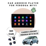 Android Player Package Promotion For PERODUA MYVI 06-22 With 360 Camera