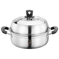304 Grade Stainless Steel Soup &amp; Steamer Pot 26cm with Lid