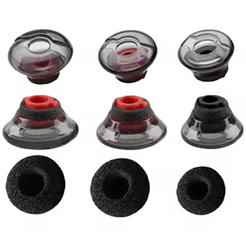 Earplug Earphone Tip Soft Silicone Ear Pads Earbuds Tips Eargels Black Foam Accessories For Plantron