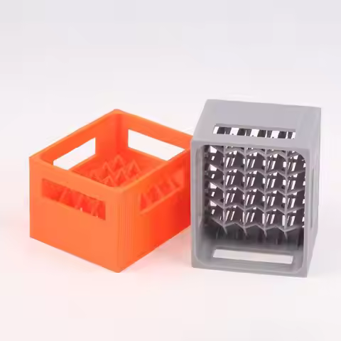 3D Printed Battery Storage Box Beer Crate Stackable Holder for AA AAA 18650 21700 9V Cells Creative