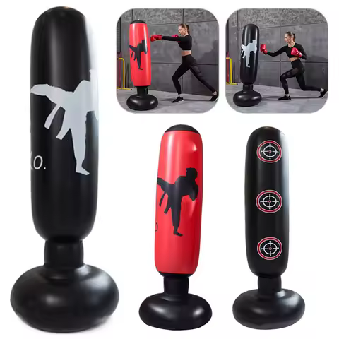 Boxing Punching Bag Boxing Muay Thai Inflatable Boxing Bag Training Pressure Relief Exercise Punchin