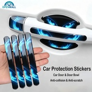 OPENMALL 8Pcs Car Door Handle Bowl Stickers Cat Eye Devil's Eye Pattern Scratch-Proof Protective Ant