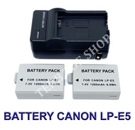 LP-E5 \ LPE5 แบตเตอรี่ \ แท่นชาร์จ \ แบตเตอรี่พร้อมแท่นชาร์จสำหรับกล้องแคนนอน Battery \ Charger \ Battery and Charger For Canon EOS Rebel XSi,XS,T1i,450D,500D,1000D,Kiss F/X2/X3 BY TERB TOE SHOP