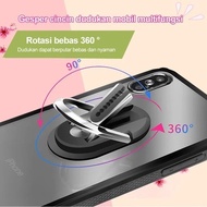 HANS  Hicucoo AC  Ring Standing Universal Stand HP Iring + Car Holder Air Vent Original-Hitam Ring S