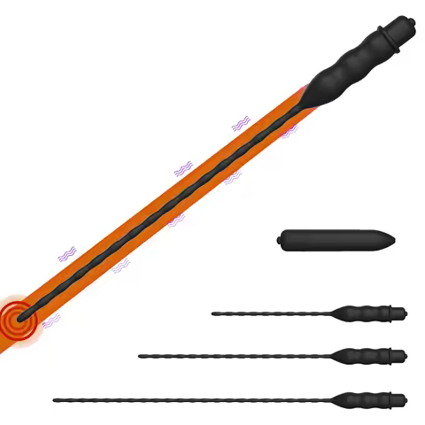 10 Frequency Male Long Urethral Plug Features Multipurpose Silicone Tube Design With Horse Eye Rod S