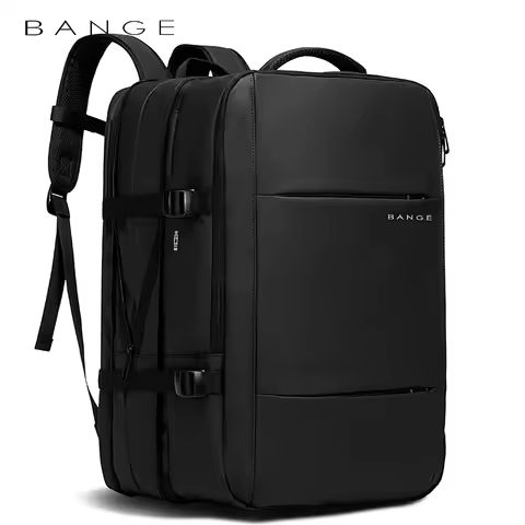 BANGE Men Luxury Designer Outdoor Backpack Expandable Commercial Laptop Backpacks Hiking Waterproof 